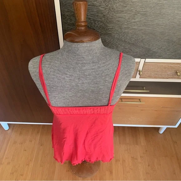 Victoria’s Secret Lace and Tulle Babydoll Red Pink With Bow Detail - Picture 4 of 7